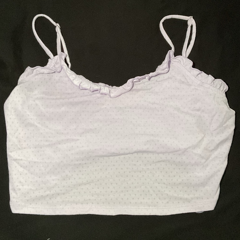 Light purple franco crop top medium